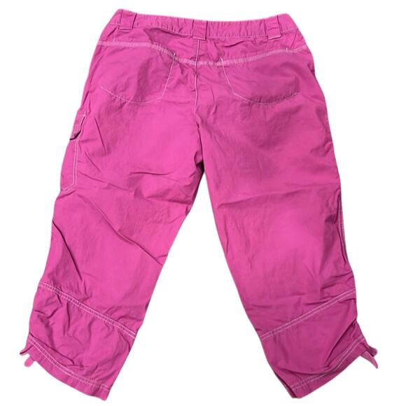Title Nine Women's Brash Ripstop Cargo Capris Magenta Size 10 - Picture 2 of 9